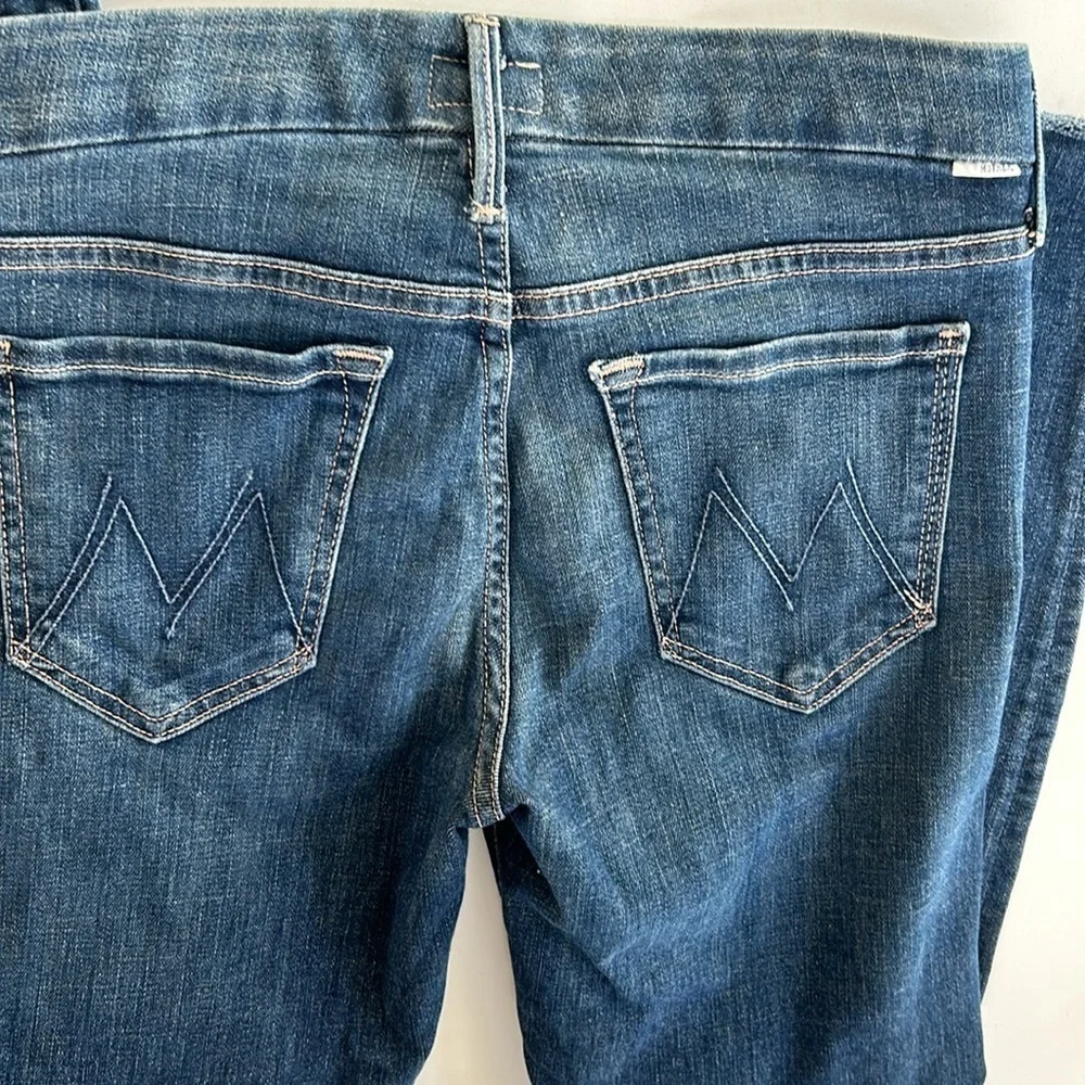 MOTHER The Looker Ankle Fray Skinny Jean in Girl Crush size 27 Raw Hem